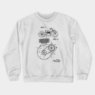 Shaft Drive For Motorcycles Vintage Patent Drawing Crewneck Sweatshirt